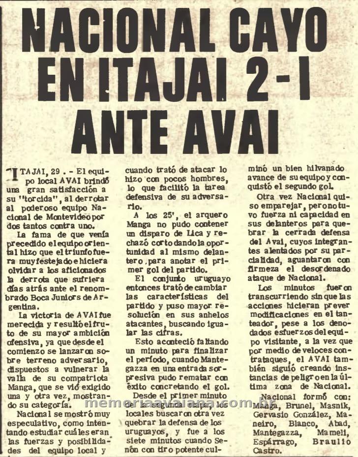 Jornal Ahora (Montevidéu), 30/01/1973