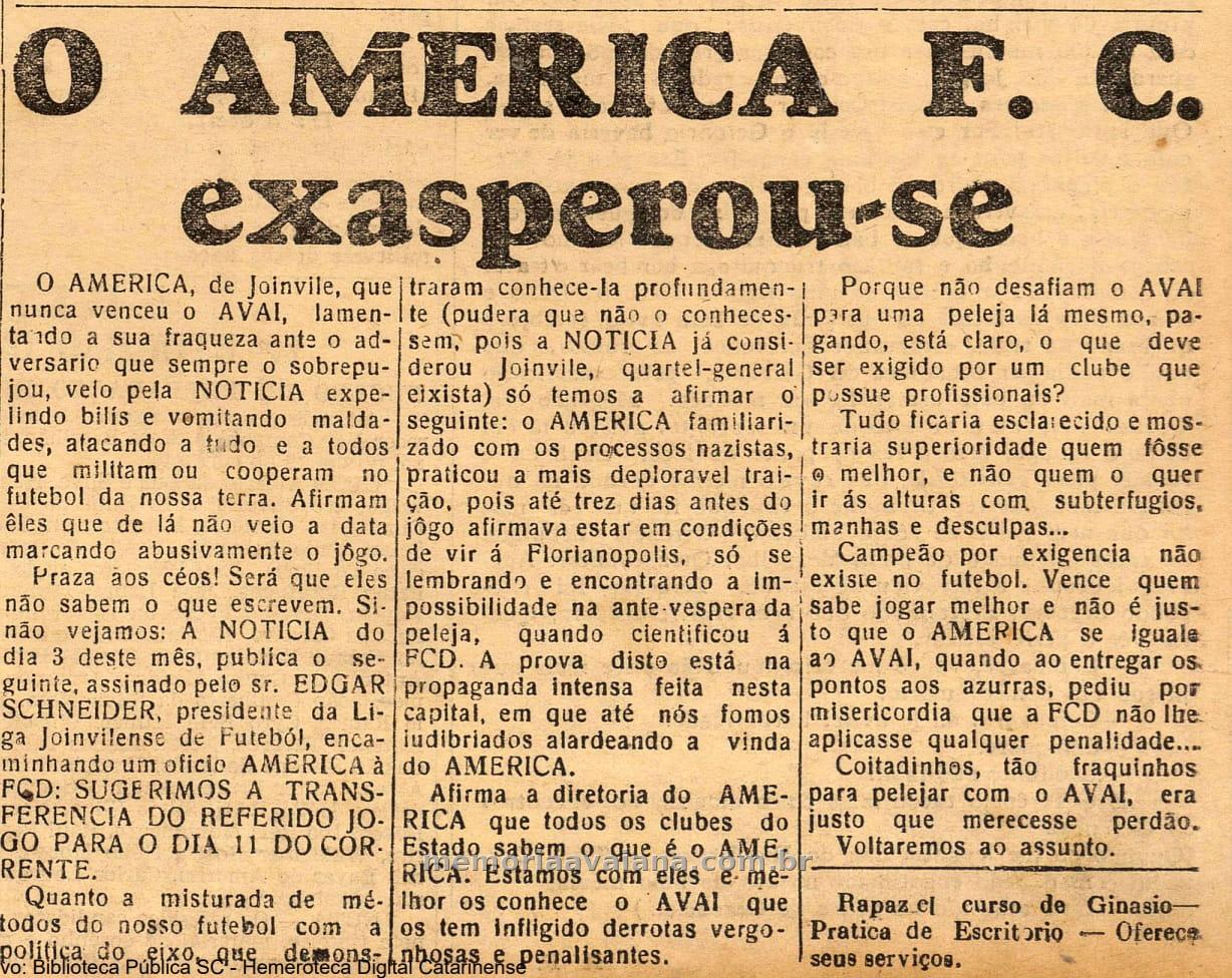 Reprodução jornal A Gazeta, 11/10/1942